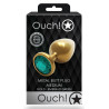 Ouch! Bijou anal Round Gem M 7 x 3.3cm Doré-Vert